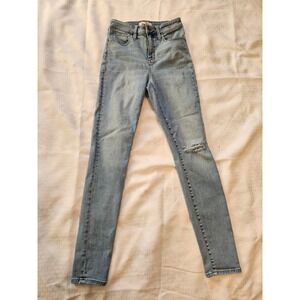 Madewell Curvy Roadtripper Skinny Jeans Womens 26 Tall High Rise Distressed